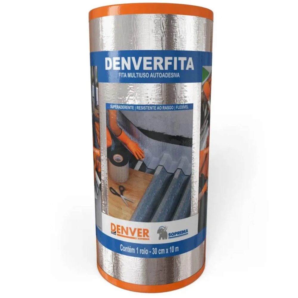 Manta Asf. Fita Alum. Rol. 10mt x 30cm (Denver)