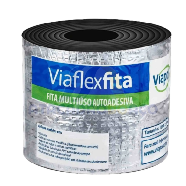 Manta Asf. Fita Alum. Rol. 10mt x 45cm (Viapol)