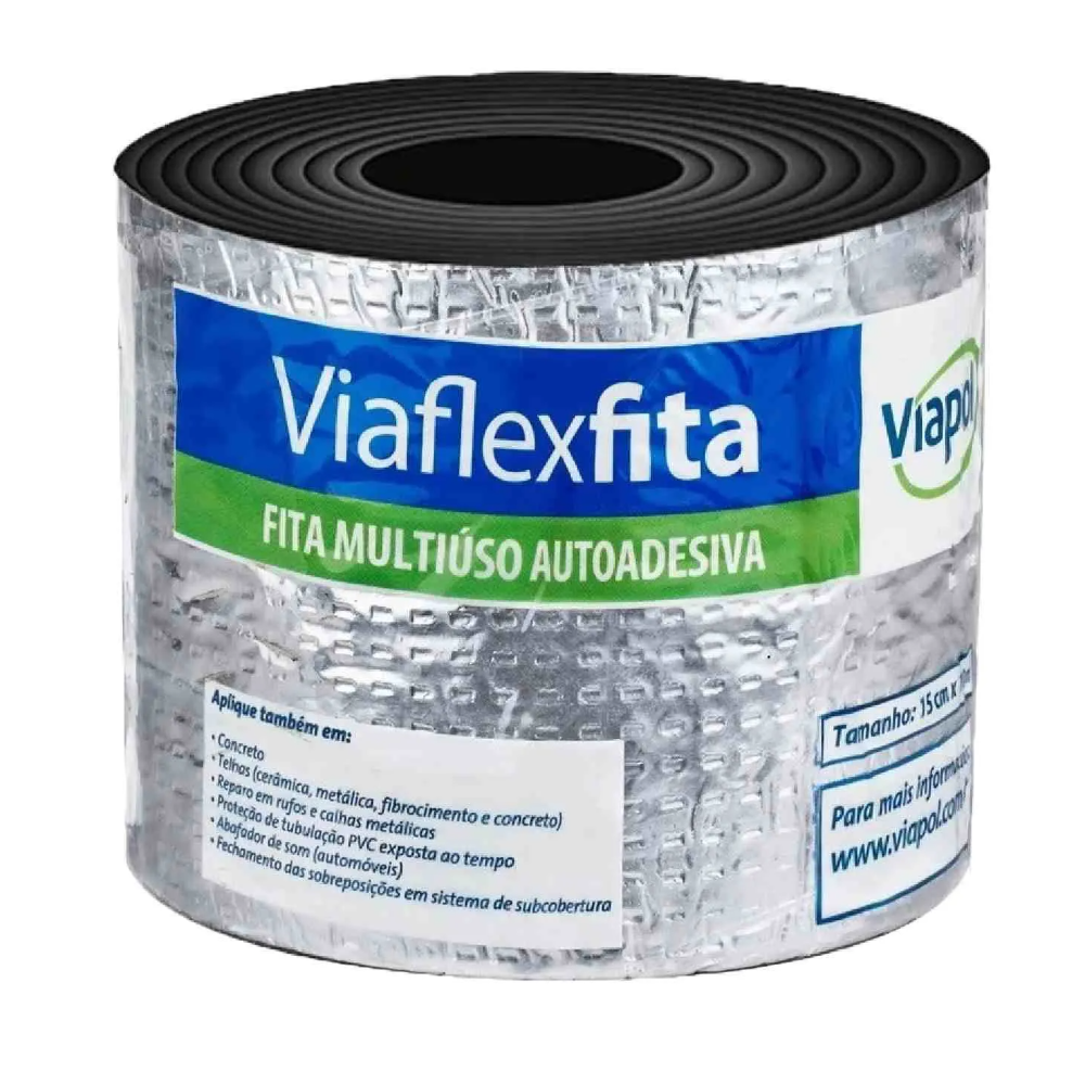 Manta Asf. Fita Alum. Rol. 10mt x 60cm (Viapol)