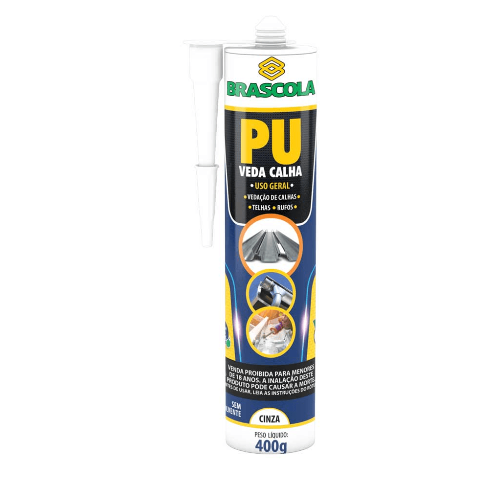 PU Veda Calha Cinza 400g (Brascola)