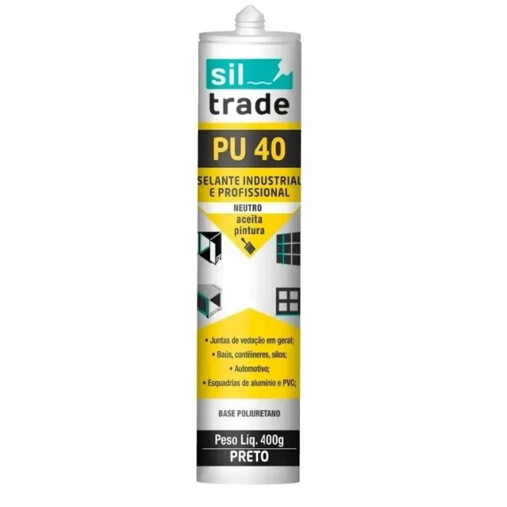 PU 40 Multiuso Preto 400ML (Sil Trade)