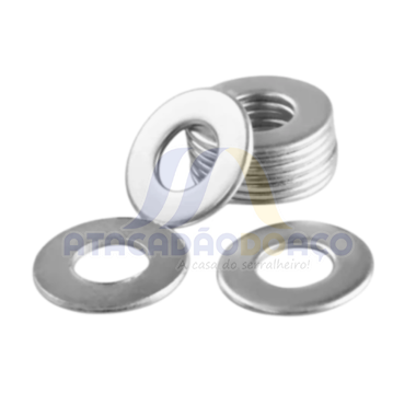 Arruela Lisa 1/4 Zinc