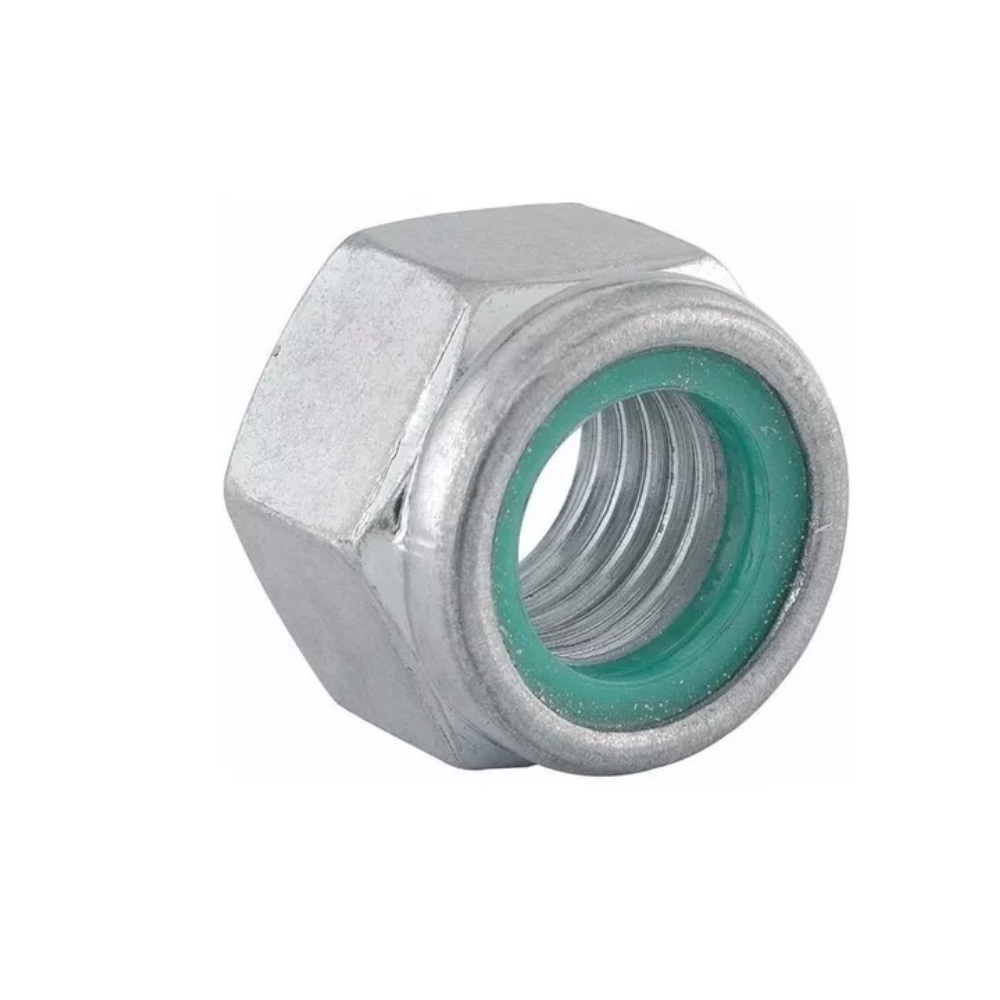 Porca Sex Travante Nylon 5/16 Zinc