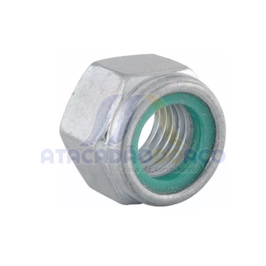 Porca Sex Travante Nylon 5/16 Zinc