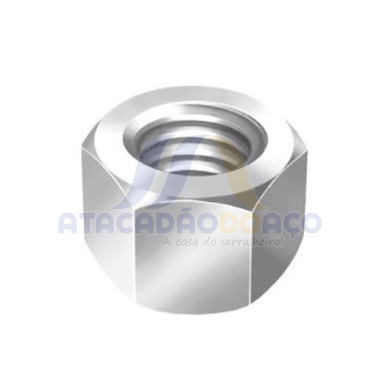 Porca Sextavada Zincado 1/4