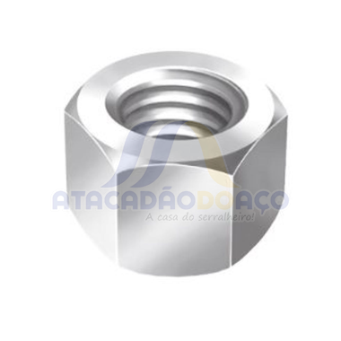 Porca Sextavada Zincado 3/8