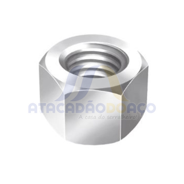 Porca Sextavada Zincado 1/2