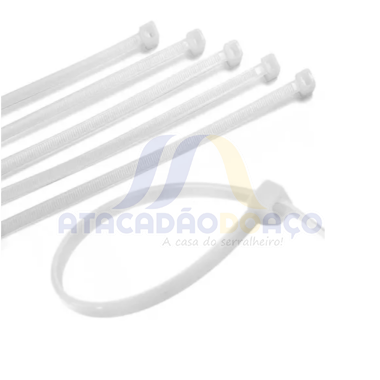 Abraçadeira Nylon - 2.5mm x 200mm (Branca)