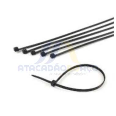 Abraçadeira Nylon - 2.5mm x 200mm (Preta)