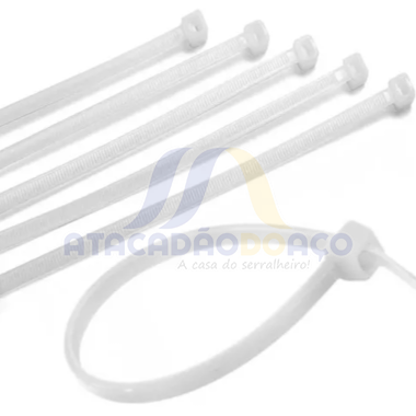 Abraçadeira Nylon - 2.5mm x 150mm (Branca)