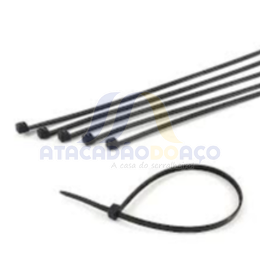 Abraçadeira Nylon - 2.5mm x 150mm (Preta)