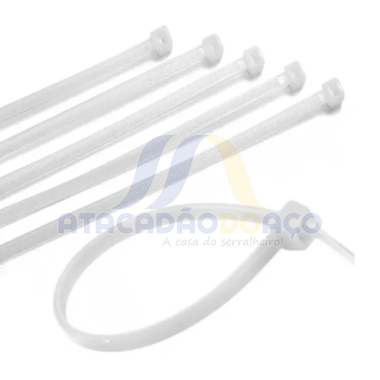 Abraçadeira Nylon - 2.5mm x 200mm (Branca)
