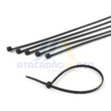 Abraçadeira Nylon - 2.5mm x 200mm (Preta)