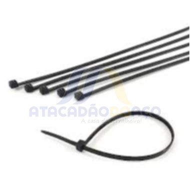 Abraçadeira Nylon - 4.0mm x 200mm (Preta)