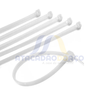 Abraçadeira Nylon - 7.6mm x 450mm (Branca)
