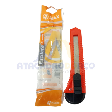 Estilete Plastico C/ Lamina 18mm (Ajax)