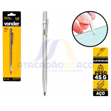 Riscador Chapa Tipo Caneta - 145mm ( Vonder )