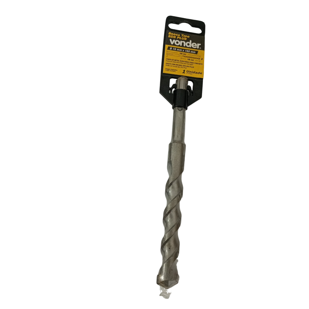 Broca SDS Plus Concreto  N° 16 x 100 x 160 (Vonder)
