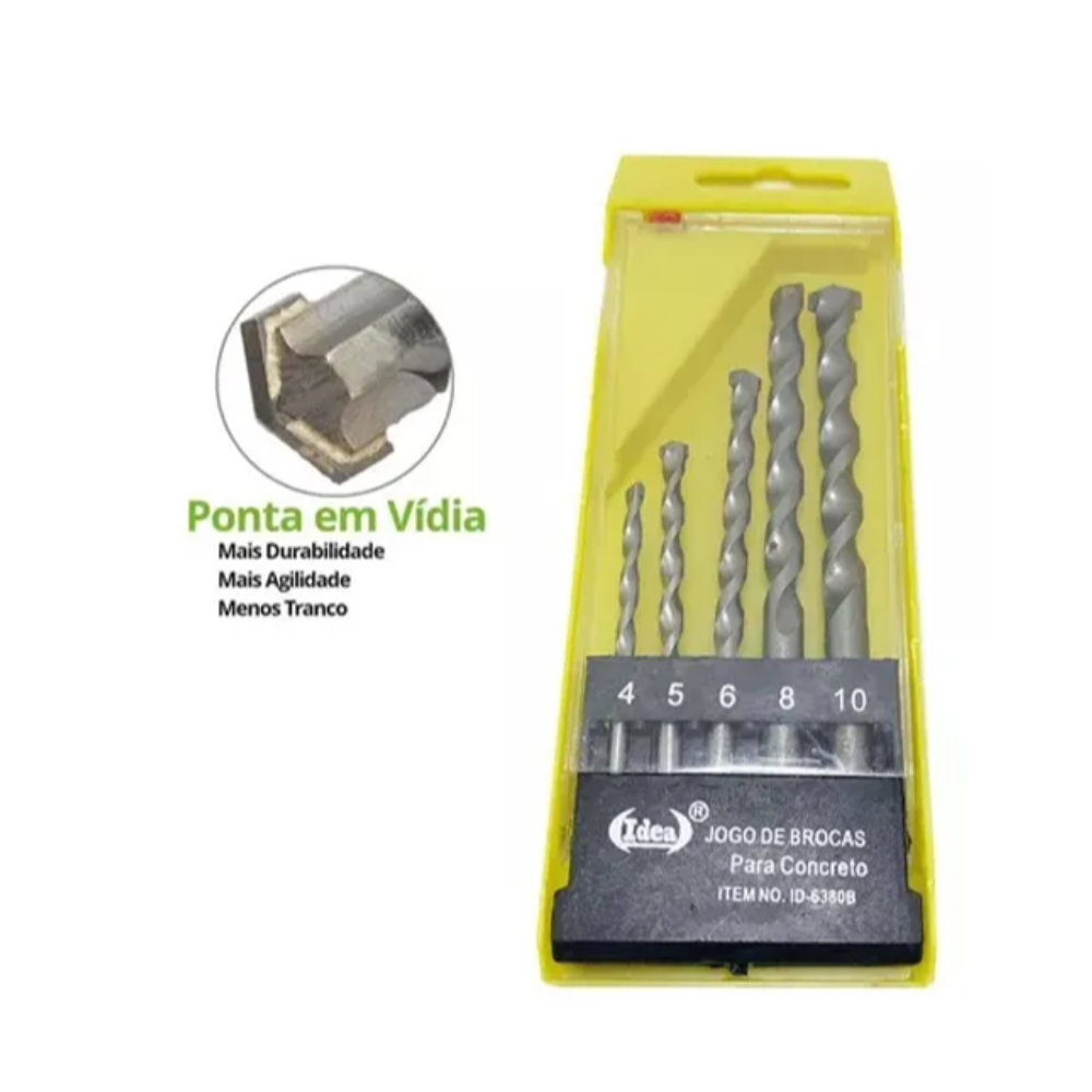 Kit Broca Concreto C/ 05 PÇS (Elite)