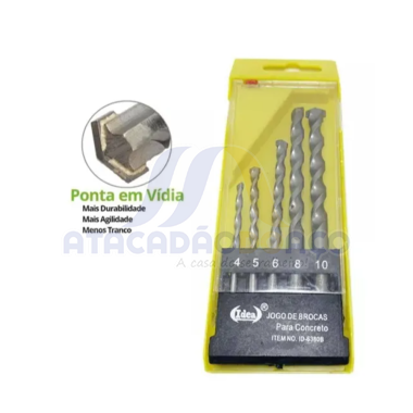 Kit Broca Concreto C/ 05 PÇS (Elite)
