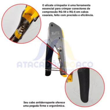 Alicate Crimpador Coaxial (Elite)