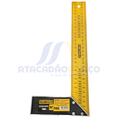 Esquadro Cabo Aluminio - 30cm