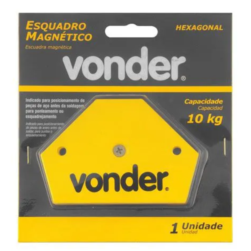 Esquadro Magnetico Hexagonal - 10kg (Vonder)