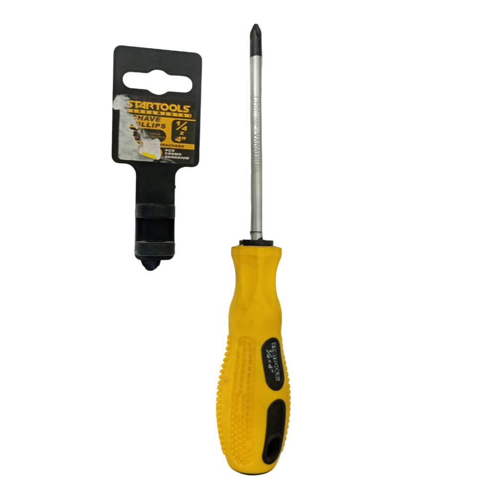 Chave Fenda Emborrachada- 1/4 x 4 (Startools)