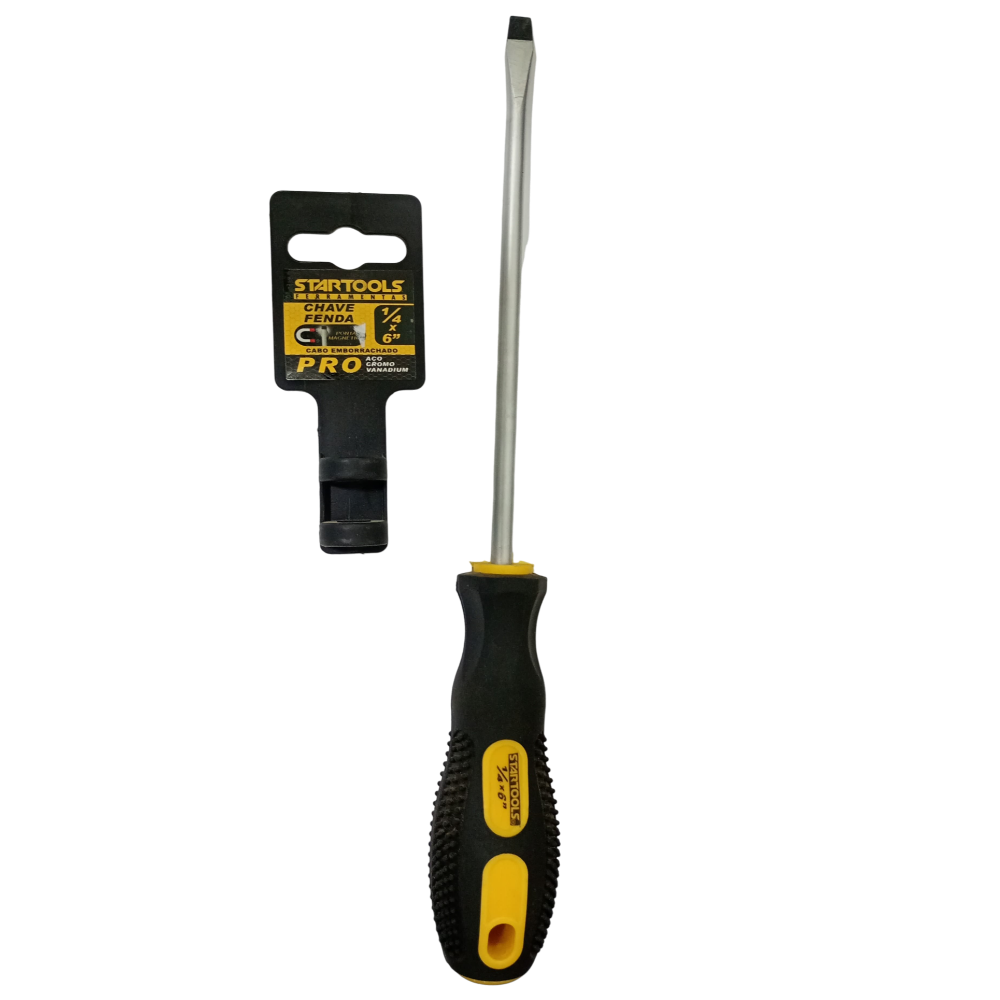 Chave Fenda Emborrachada- 1/4 x 6 (Startools)