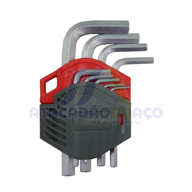 Jogo de Chave Allen Curta C/ 09 Peças (Wurth)