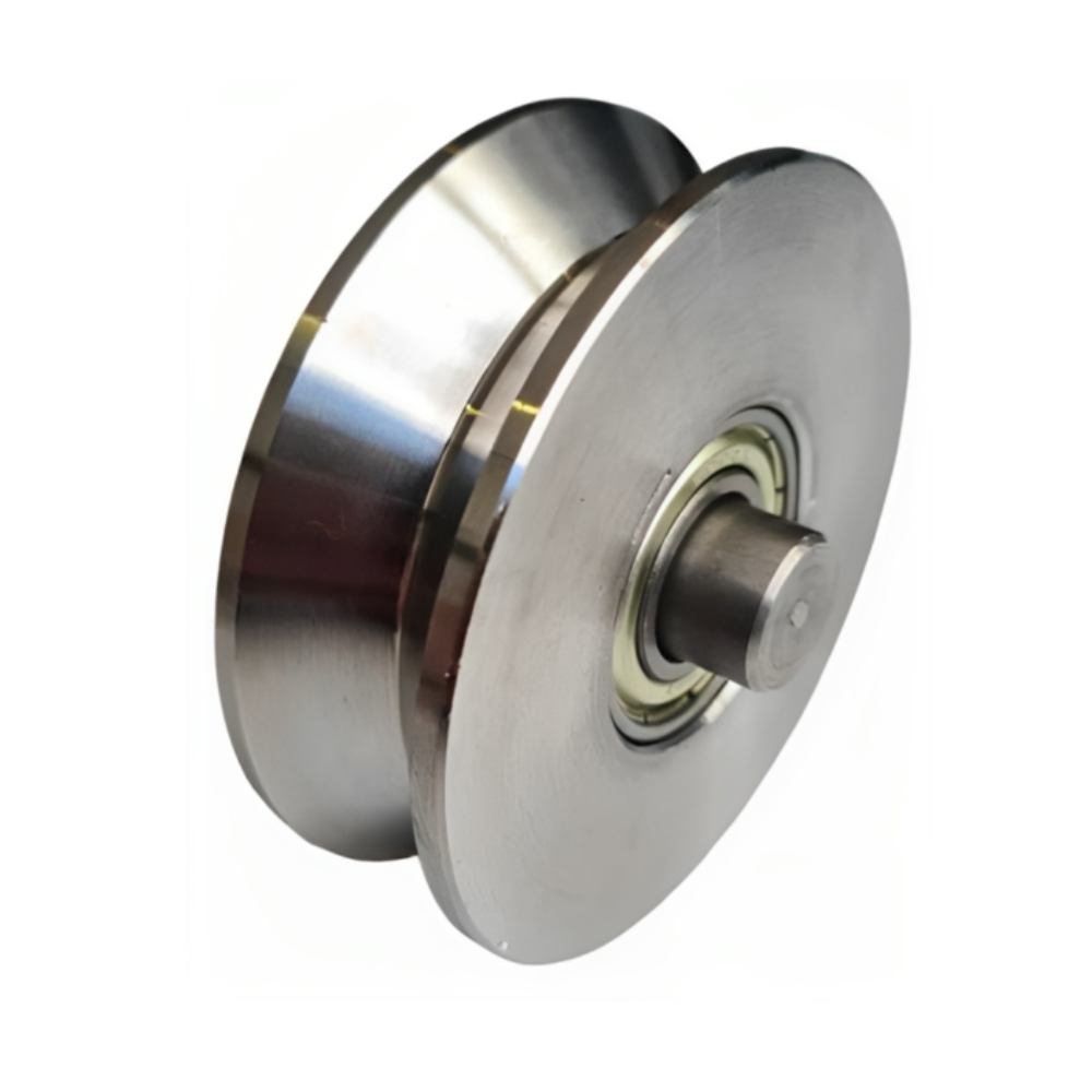 Roldana V Com Eixo 3.1/2'' Zinc