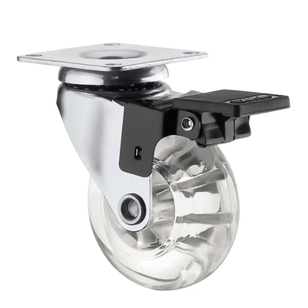 Rodizio Gel Girat. Transp. C/ Trava (50mm)