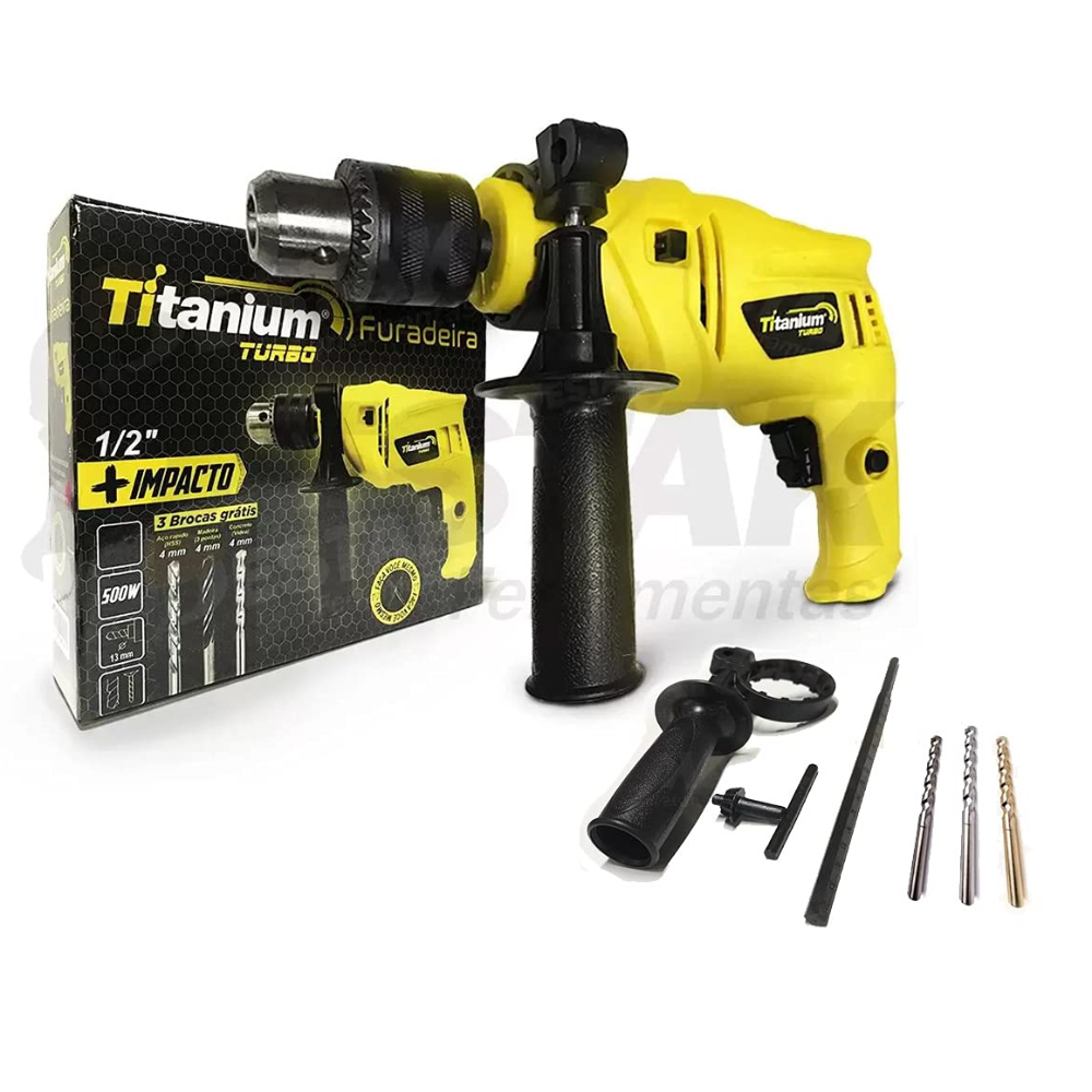 Furadeira Turbo 1/2 500W 127V (Titanium)