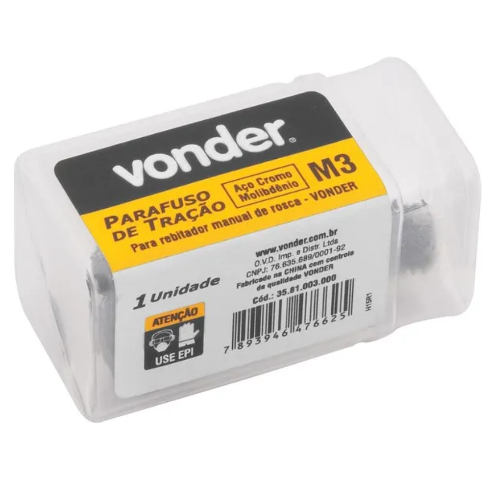 Parafuso Tração M- 3 P/Rebitador Man. (Vonder)