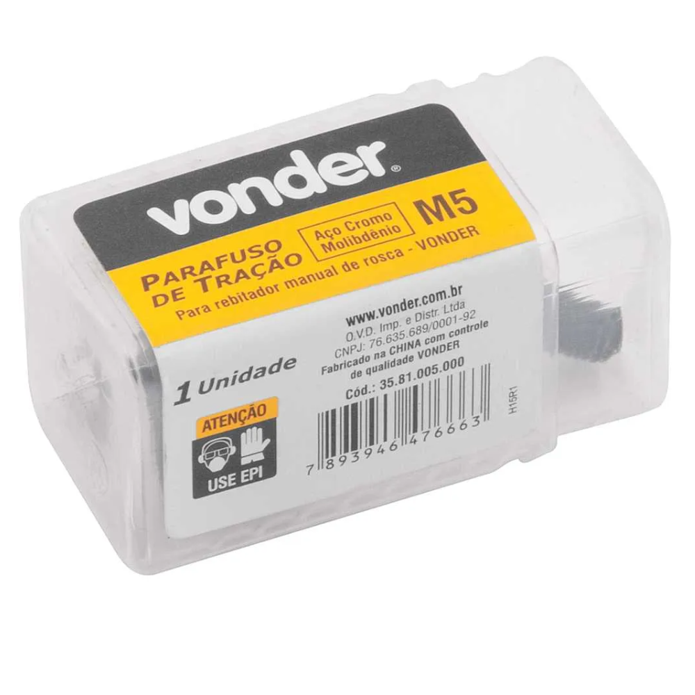 Parafuso Tração M- 5 P/Rebitador Man. (Vonder)