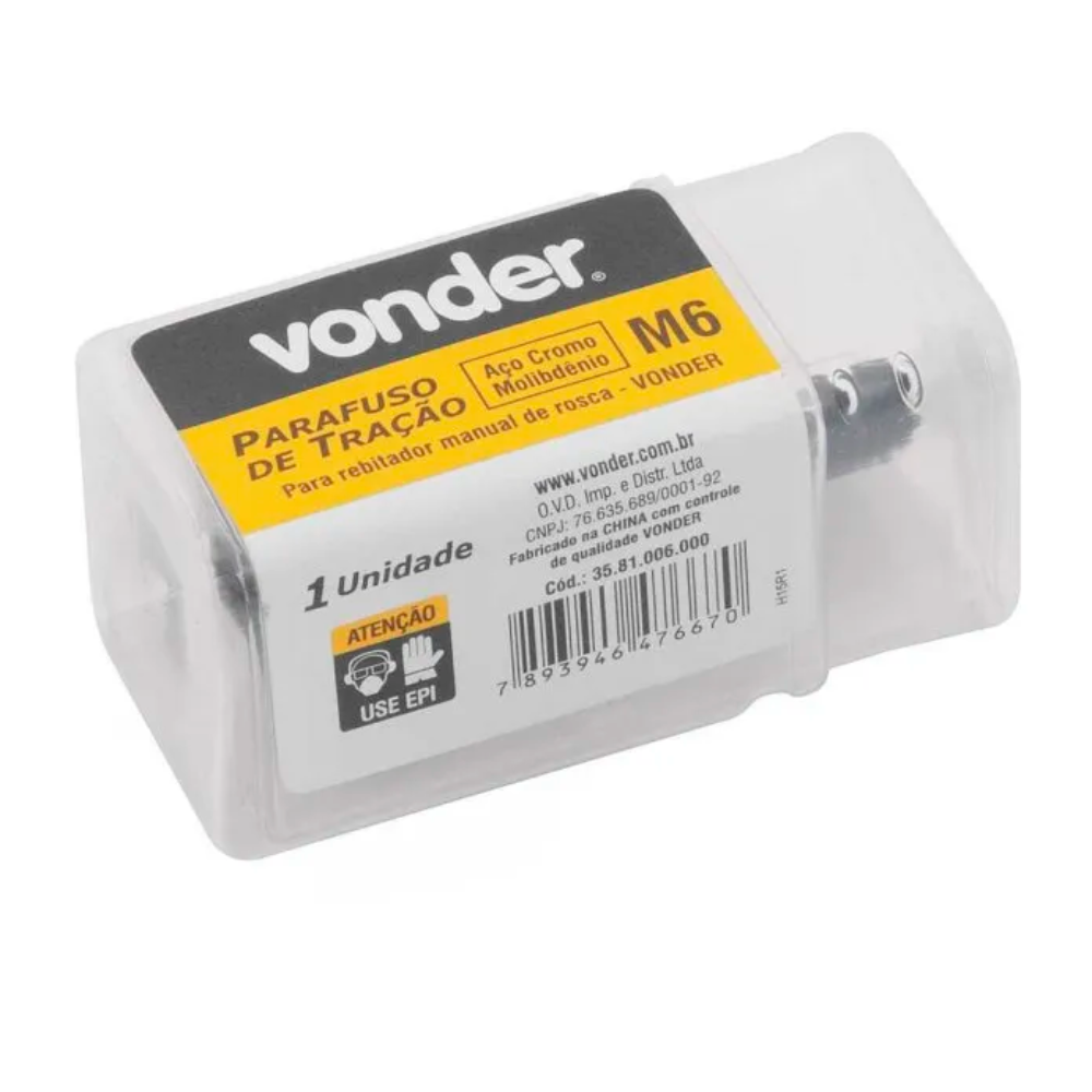 Parafuso Tração M- 6 P/Rebitador Man. (Vonder)