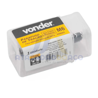 Parafuso Tração M- 6 P/Rebitador Man. (Vonder)