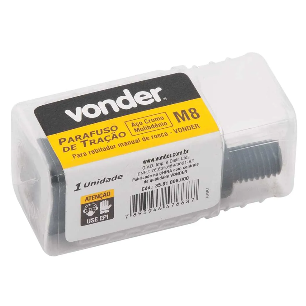 Parafuso Tração M- 8 P/Rebitador Man. (Vonder)