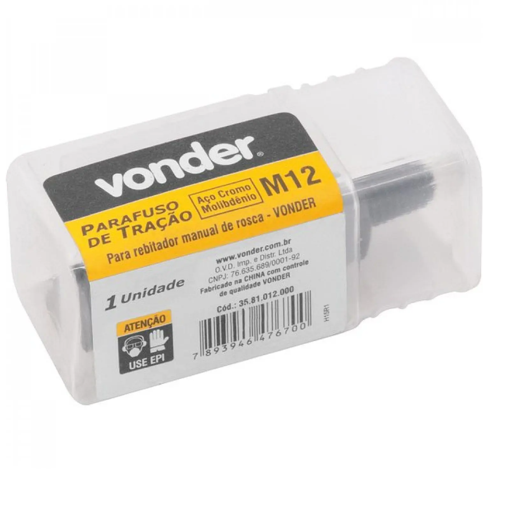 Parafuso Tração M- 12 P/Rebitador Man. (Vonder)