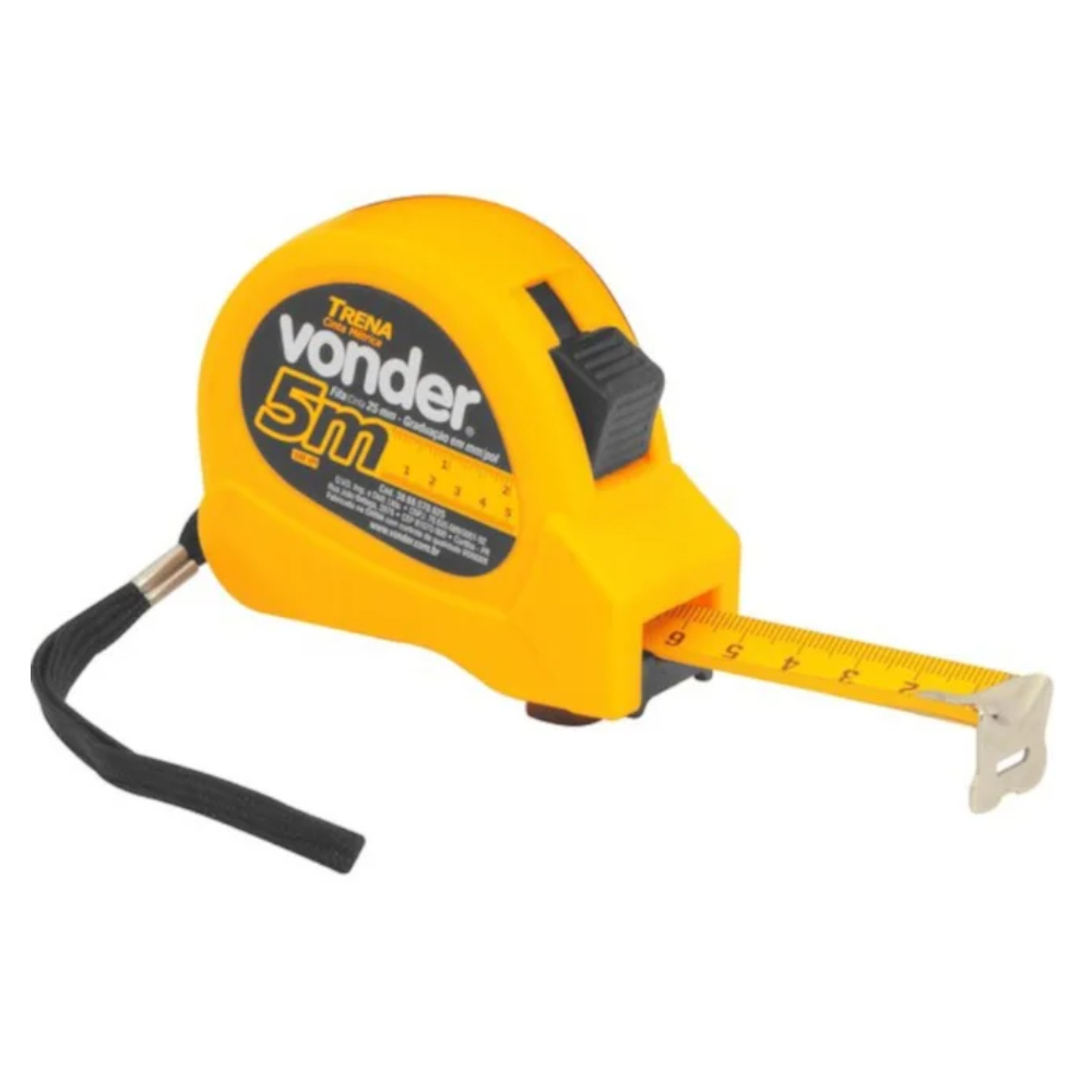 Trena De Aço 5mt x 19mm C/Trava (Vonder)