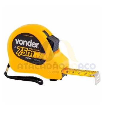 Trena De Aço 7,5mt x 25mm C/Trava (Vonder)