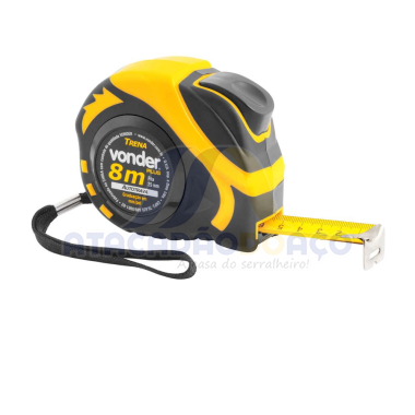 Trena De Aço embor. 8mt x 25mm AutoTrava (Vonder)