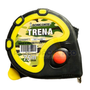 Trena De Aço Embor. C/ Trava 7,5mt x 25mm (Bom Corte)