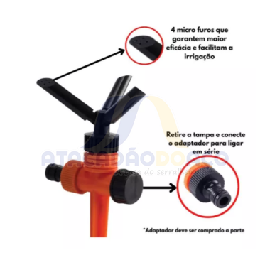 Irrigador Giratorio C/ 3 Jatos (Force Line)